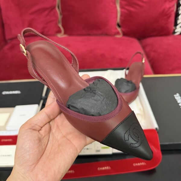 sy_no_D2146A3BA786B731E63C16E6EEE737E7_3 Burgundy & Black Pointed-Toe Slingback Flats