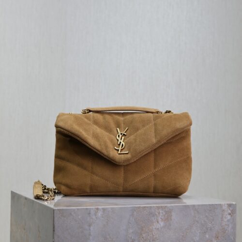 sy_no_D238128E13AD8870CF625507563ECEAF_0 YSL Loulou Mini Double-Chain Bag – Mustard Yellow Suede