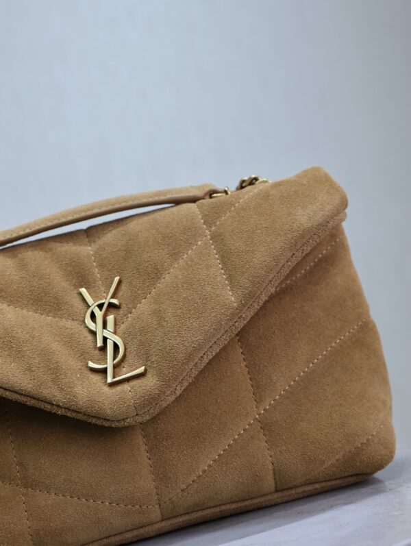 sy_no_D238128E13AD8870CF625507563ECEAF_2 YSL Loulou Mini Double-Chain Bag – Mustard Yellow Suede