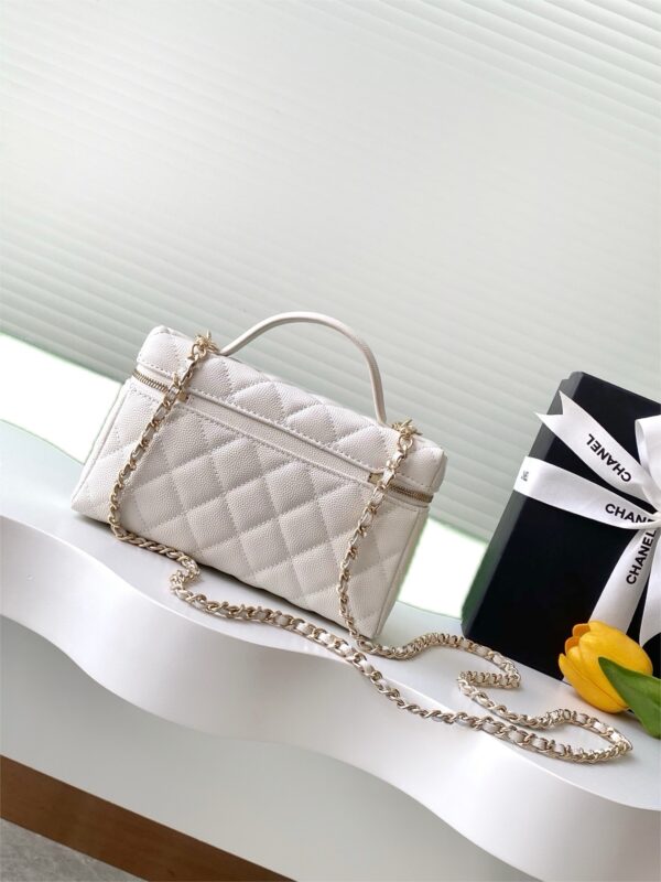 Chanel Caviar Leather Box Bag with Top Handle (Size 25)
