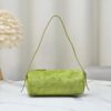sy_no_D327A7DB1633C1890F9AD21C6DD3ABE2_0 Avocado Green Leather Cylindrical Underarm Shoulder Bag