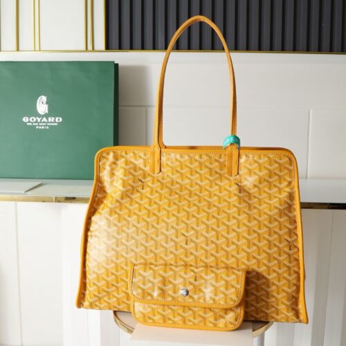 Yellow Goyardine Hardy Small Commuter Tote