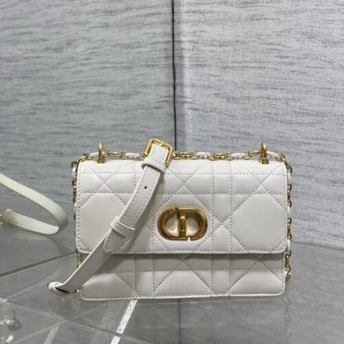 sy_no_D52A66E4F7B4AC25979E7FD4D00991F3_0 Dior Women's Black Mini Shoulder/Crossbody Bag with Oversized Cannage Pattern and Twist-Lock CD Clasp