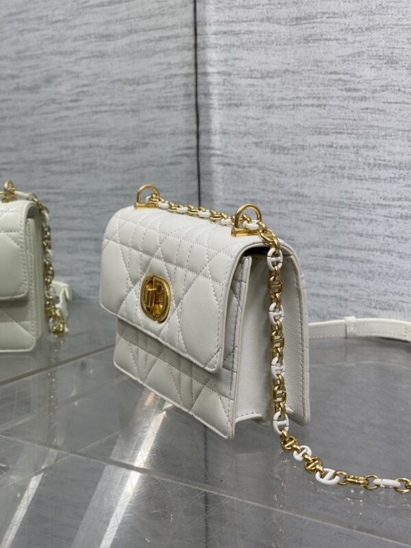 sy_no_D52A66E4F7B4AC25979E7FD4D00991F3_4 Dior Women's Black Mini Shoulder/Crossbody Bag with Oversized Cannage Pattern and Twist-Lock CD Clasp