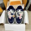 sy_no_D56E970951E478FC5B0B1AC07B1EE1EA_1 Louis Vuitton LV Skate Navy Blue Leather Retro Skate Sneakers
