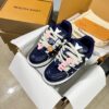 sy_no_D56E970951E478FC5B0B1AC07B1EE1EA_2 Louis Vuitton LV Skate Navy Blue Leather Retro Skate Sneakers