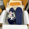sy_no_D56E970951E478FC5B0B1AC07B1EE1EA_8 Louis Vuitton LV Skate Navy Blue Leather Retro Skate Sneakers