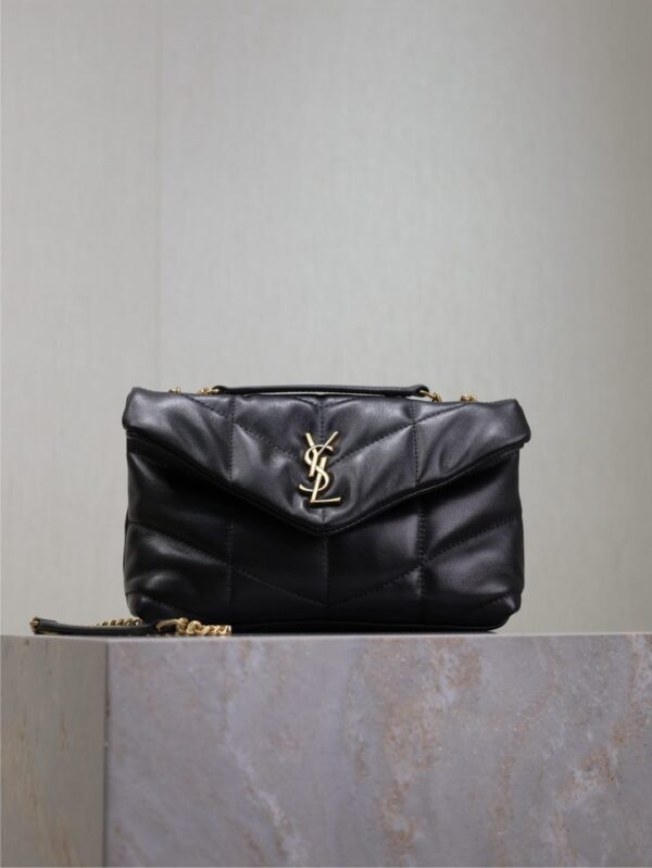sy_no_D63E3263AD6BC59FB429329D9171EEA1_0 YSL Loulou Mini Double-Chain Bag – Black Lambskin