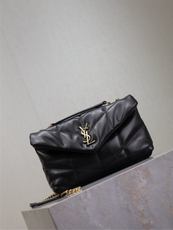 sy_no_D63E3263AD6BC59FB429329D9171EEA1_1 YSL Loulou Mini Double-Chain Bag – Black Lambskin