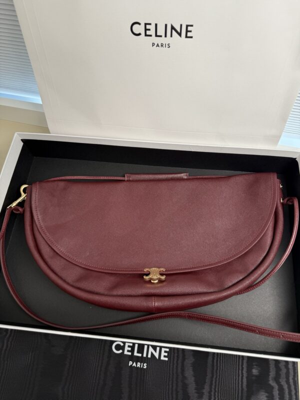 CELINE Soft Triomphe Half-Moon Bag