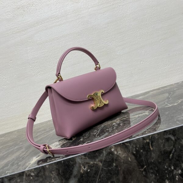 sy_no_D787934E52764853E20D20037532AF2E_1 Pink Lavender Teen Nino Smooth Leather Handbag