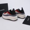 Blue, Red & Beige Suede Platform Chunky Sneakers