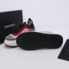Blue, Red & Beige Suede Platform Chunky Sneakers