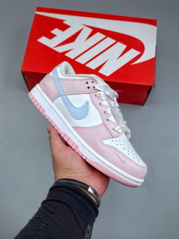 Nike Dunk Low Custom “Pink Baby Blue / Ribbon Laces” Sneakers