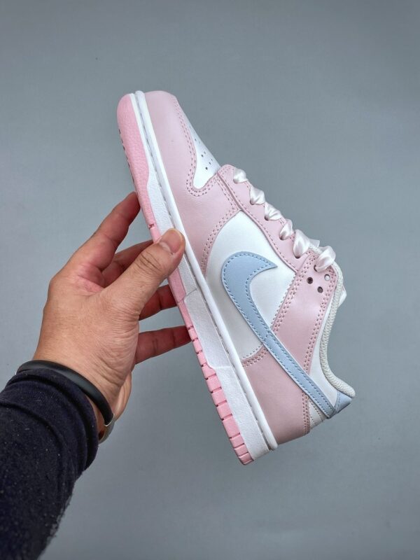 Nike Dunk Low Custom “Pink Baby Blue / Ribbon Laces” Sneakers