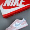 Nike Dunk Low Custom “Pink Baby Blue / Ribbon Laces” Sneakers