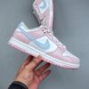Nike Dunk Low Custom “Pink Baby Blue / Ribbon Laces” Sneakers