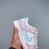 Nike Dunk Low Custom “Pink Baby Blue / Ribbon Laces” Sneakers