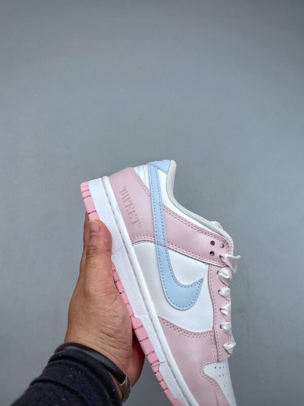 Nike Dunk Low Custom “Pink Baby Blue / Ribbon Laces” Sneakers