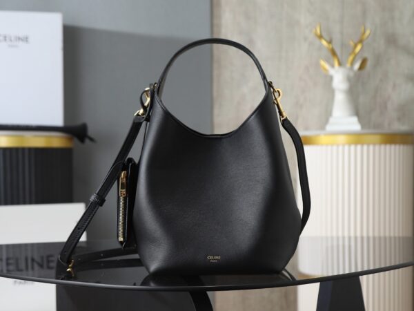 sy_no_D8EC8C26F08A827A097B6E36145EA416_0 Hobo Small Shoulder Bag – Black Natural Calfskin