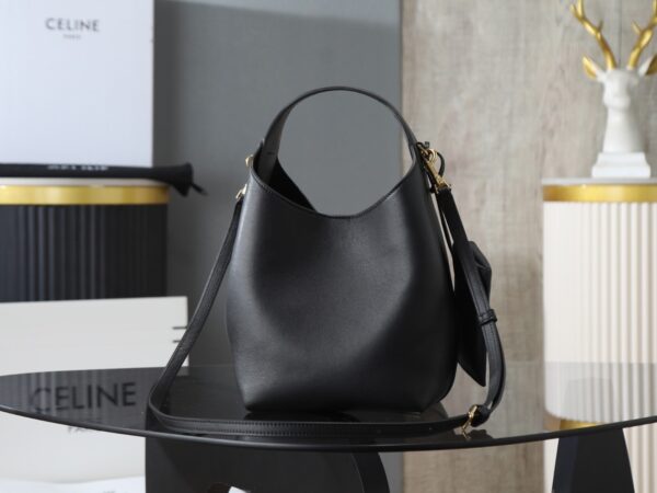 sy_no_D8EC8C26F08A827A097B6E36145EA416_3 Hobo Small Shoulder Bag – Black Natural Calfskin