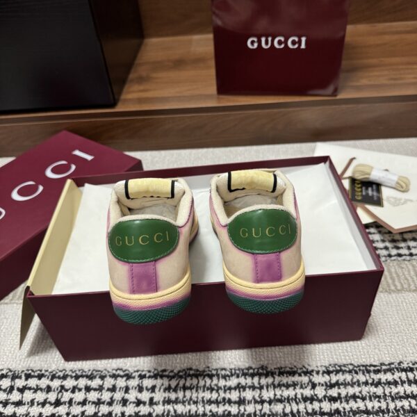sy_no_D93030CE6CB268ADA3D82412332804EE_6 Gucci Screener GG Canvas & Beige Suede Sneaker with Pink Wash Accent