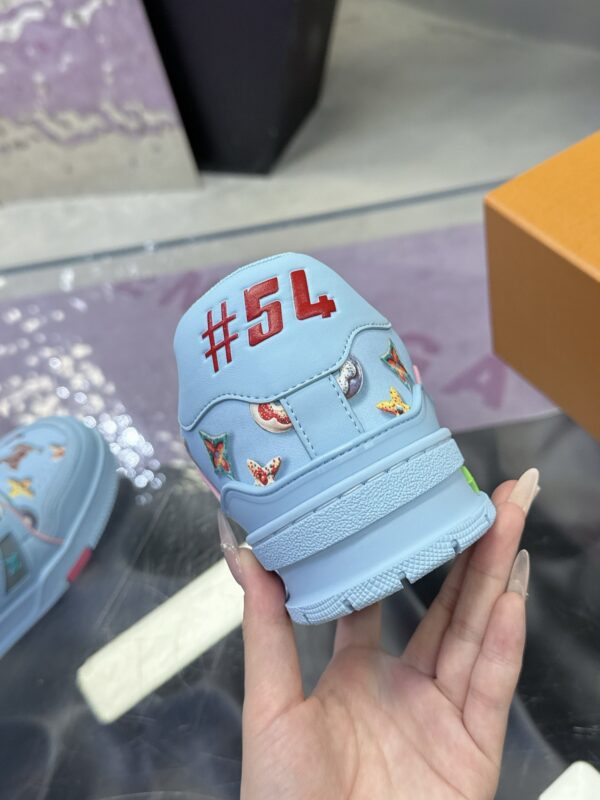 sy_no_D94CAD36664FB71D2E705C056257AC94_6 Louis Vuitton LV Trainer Maxi Sky Blue & Multicolor Monogram Sneakers