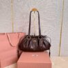sy_no_D972056DE3977368AE2F0FE682AAA980_2 Chocolate Brown Archive-Inspired Drawstring Ruched Shoulder / Underarm Bag