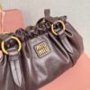 sy_no_D972056DE3977368AE2F0FE682AAA980_5 Chocolate Brown Archive-Inspired Drawstring Ruched Shoulder / Underarm Bag