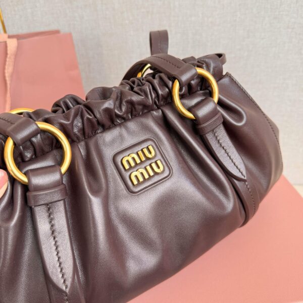sy_no_D972056DE3977368AE2F0FE682AAA980_5 Chocolate Brown Archive-Inspired Drawstring Ruched Shoulder / Underarm Bag