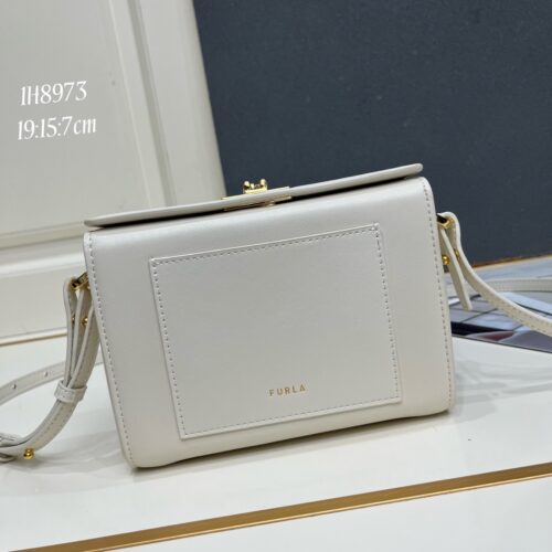 FURLA Vintage Frame Crossbody Bag – White