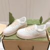 Gucci GG Embossed Leather Platform Sneaker – White / Peach Pink