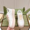 Gucci GG Embossed Leather Platform Sneaker – White / Peach Pink