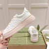 Gucci GG Embossed Leather Platform Sneaker – White / Peach Pink