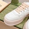 Gucci GG Embossed Leather Platform Sneaker – White / Peach Pink