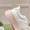 Gucci GG Embossed Leather Platform Sneaker – White / Peach Pink