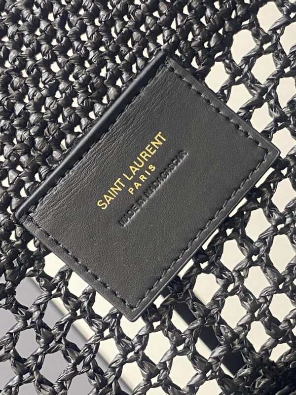 sy_no_DA0D74B2968D6EE78D6D886789893470_7 YSL Small Icare Woven Tote – Black & Gold