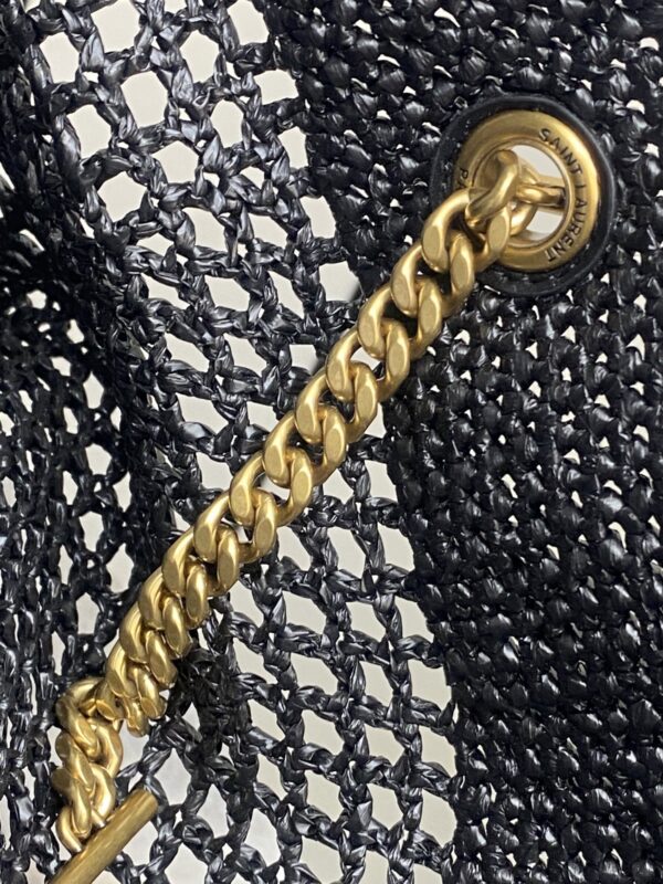 sy_no_DA0D74B2968D6EE78D6D886789893470_9 YSL Small Icare Woven Tote – Black & Gold