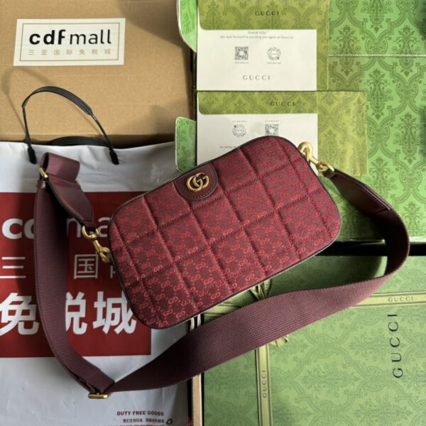 sy_no_DA28630B9555CAD4C146C29DF671DF4D_0 Gucci Ophidia GG Jacquard Quilted Camera Bag – Burgundy