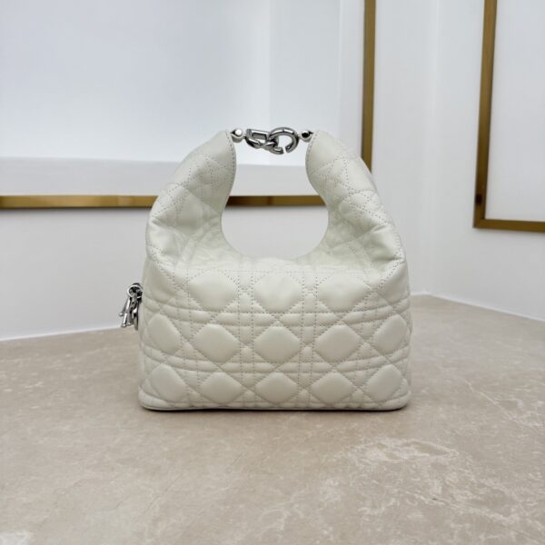 sy_no_DA9AA0BE714DAAAF6C6ED51013525501_2 Toujours Hobo Mini Bag – White Lambskin with Silver-Tone Hardware