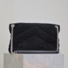 sy_no_DAB9878E509FC1876C20E1DBE47C2785_4 YSL Loulou 35cm Shoulder Bag – Black Suede