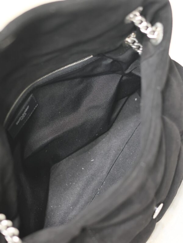 sy_no_DAB9878E509FC1876C20E1DBE47C2785_8 YSL Loulou 35cm Shoulder Bag – Black Suede