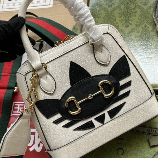 sy_no_DADF6F03F787C4B52C393DCCCEFE34F8_7 adidas x Gucci Horsebit 1955 Mini Handbag – White