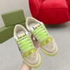 sy_no_DC1DD545DF32546B50FCCAE891FB394A_3 Gucci Screener Beige GG Canvas & Suede Sneaker with Neon Green Accents