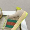 sy_no_DC1DD545DF32546B50FCCAE891FB394A_6 Gucci Screener Beige GG Canvas & Suede Sneaker with Neon Green Accents