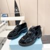 sy_no_DC52EB1AB5D263546D6D53F65E1DBAE9_2 Black Patent Leather Shearling-Lined Platform Loafers
