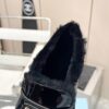 sy_no_DC52EB1AB5D263546D6D53F65E1DBAE9_6 Black Patent Leather Shearling-Lined Platform Loafers
