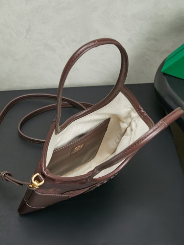 sy_no_DCAA339681ED9A31CFB625E1096E1D56_4 Miu Miu Spring/Summer Mixed-Material Mini Tote Bag – Briarwood color.