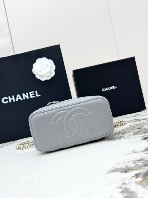 sy_no_DD5BC9ED40647F23C981098AA84878C7_3 Chanel Vanity Case with Handle – Quilted Lambskin Chain Bag (Grey)