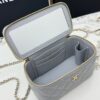 sy_no_DD5BC9ED40647F23C981098AA84878C7_6 Chanel Vanity Case with Handle – Quilted Lambskin Chain Bag (Grey)